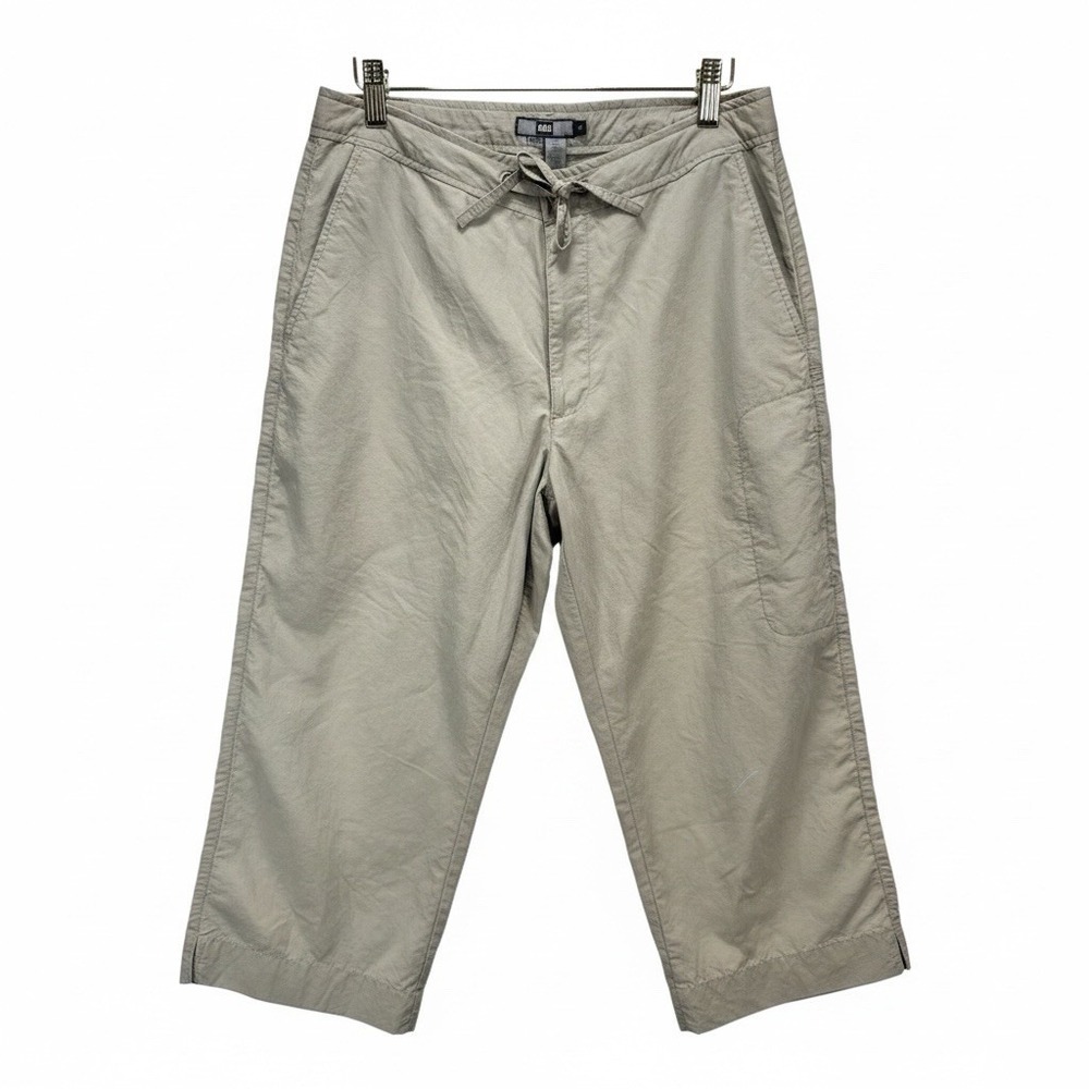 REI Women's Size 8 Beige Nylon Capri Pants Drawstring Outdoor Hiking Travel